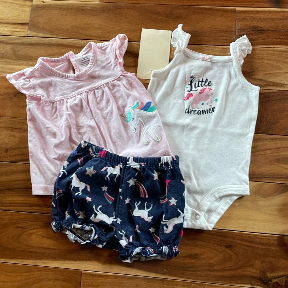 Adorable Baby Romper Set with Unicorns